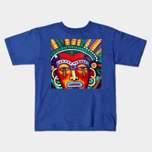 Colorful Mexican God Painting Kids T-Shirt
